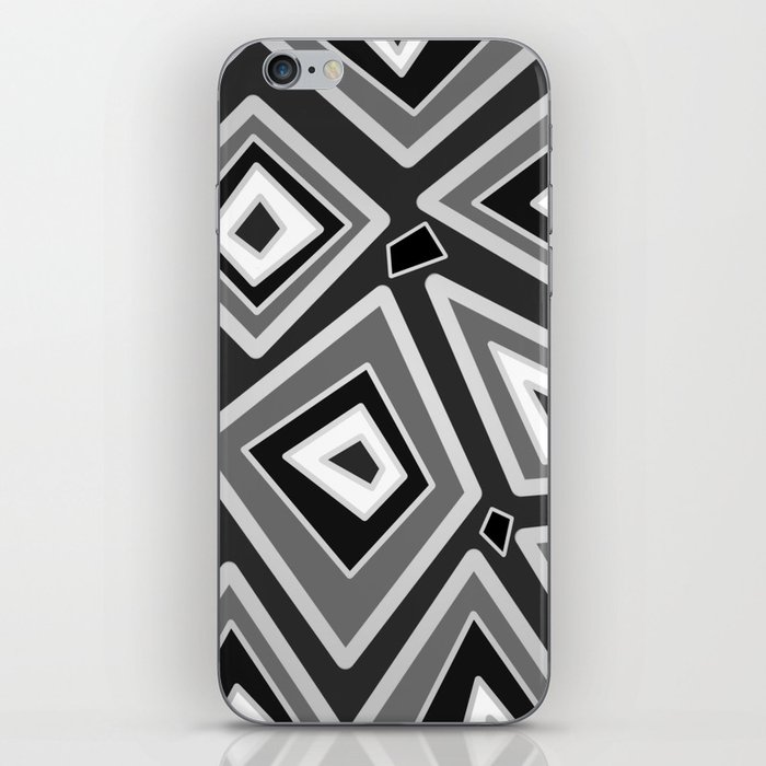 Abstract black geometrical shapes iPhone Skin