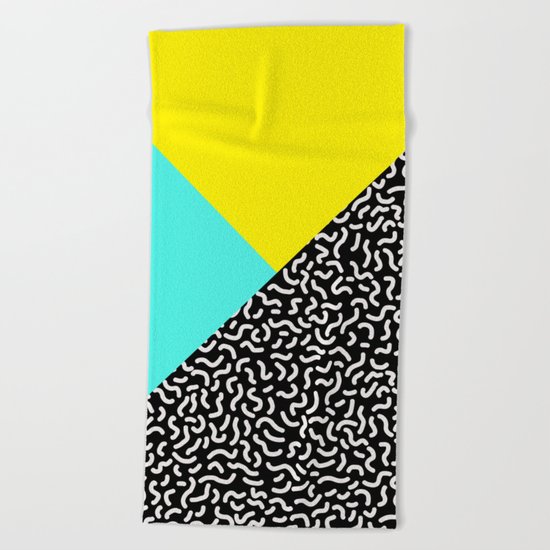 Memphis pattern 27 Beach Towel