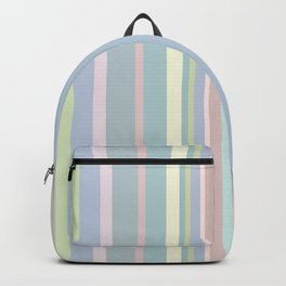beige and pastel gray colored stripes Backpack