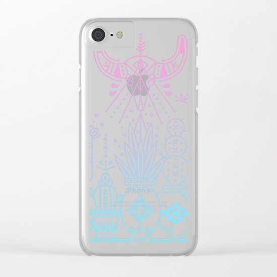 Santa Fe Garden – Rose Quartz & Serenity Clear iPhone Case