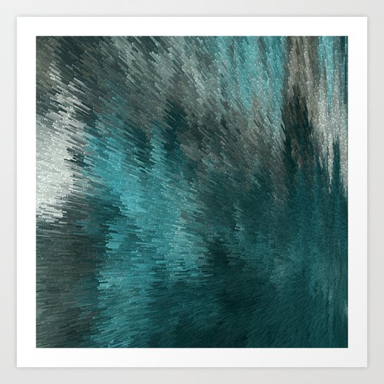 Cubes and lights Art Print