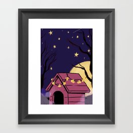 The Red Dog House - Halloween Edition Framed Art Print