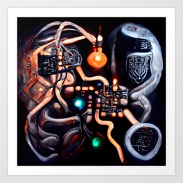 Positronic Brain Art Print
