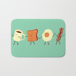Let's All Go And Have Breakfast Bath Mat