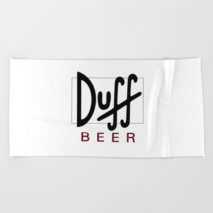 Duff Beer Logo Black Beach Towel By Fanatoonic Society6