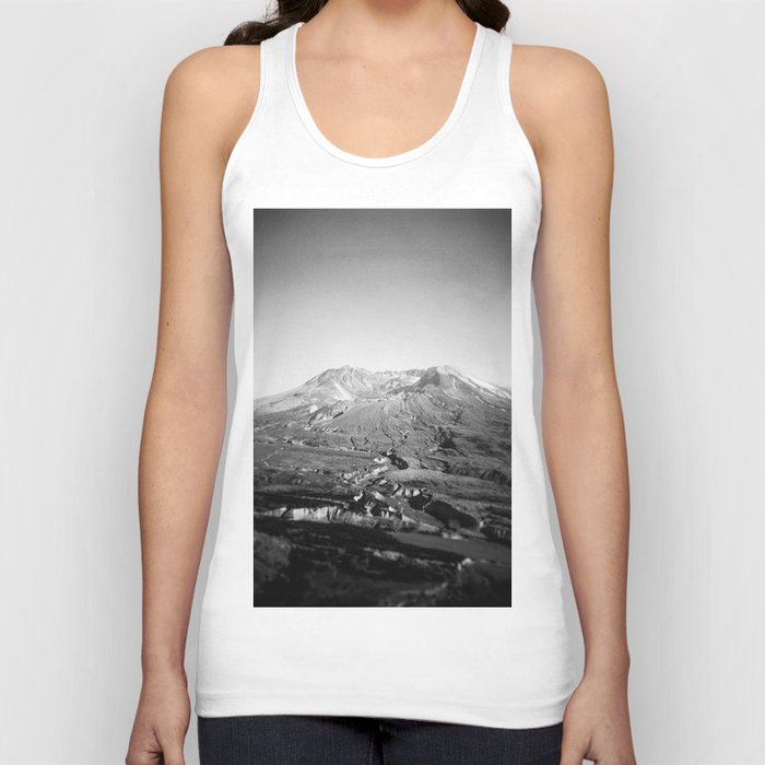 Mount St Helens Holga Black and white film photograph Tank Top
