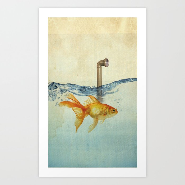 periscope goldfish Art Print