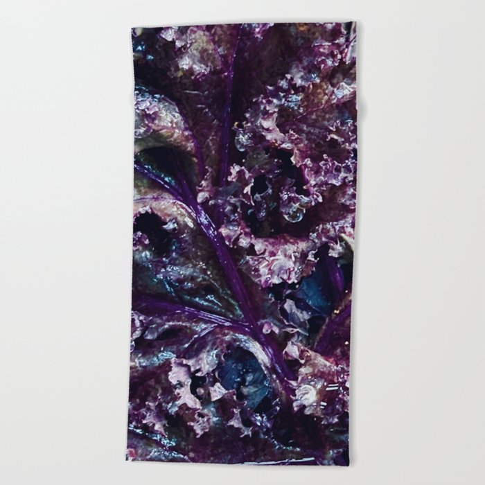 Purple Kale Beach Towel