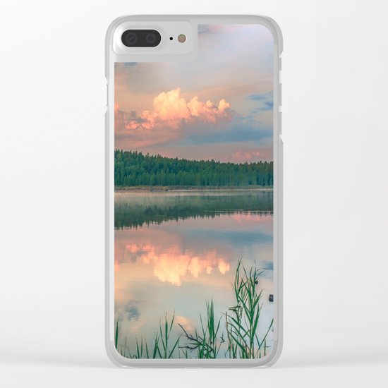 Misty Sunrise Clear iPhone Case