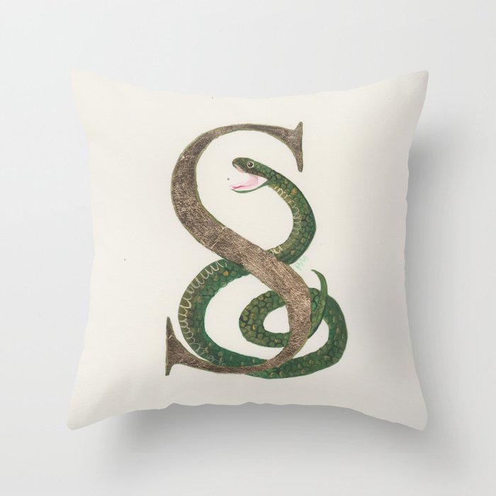 Slytherin Snake Throw Pillow