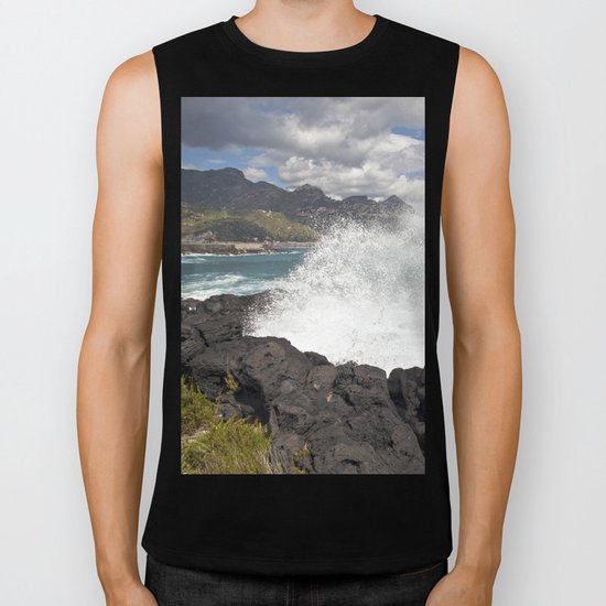 WAVES BEACH - SICILY Biker Tank