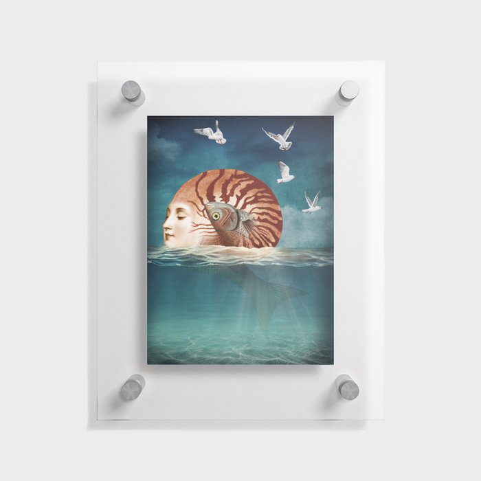 Morning swimming Floating Acrylic Print