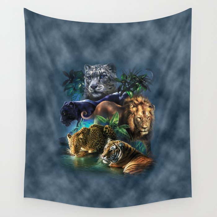 The Mountain Big Cats Wall Tapestry