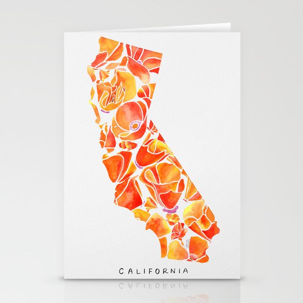 California Poppies Stationery Cards