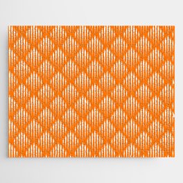 Orange and White Abstract Pattern Jigsaw Puzzle