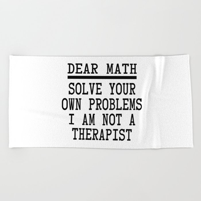 Dear Math Beach Towel