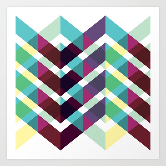 Zig Zag Pattern Art Print