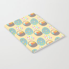 Colorful Pastel Easter Egg Pattern Notebook