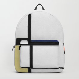Composition with Blue, Red, Yellow, and Black  Backpack