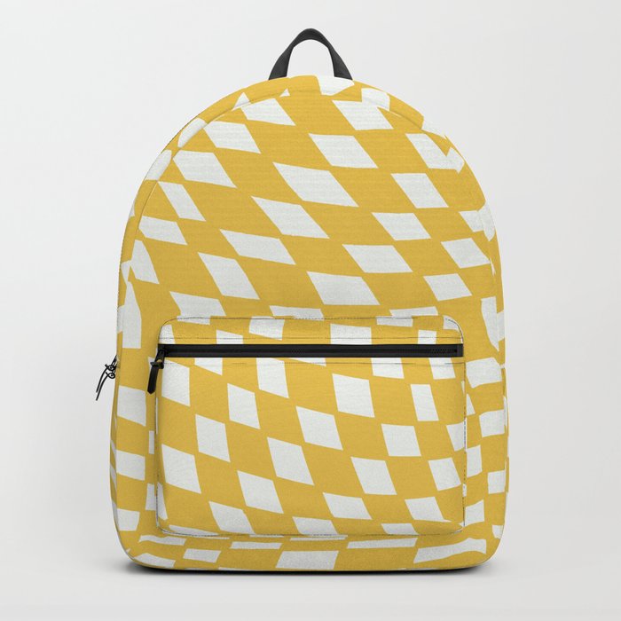Tiny checker board - Yellow and cream Backpack