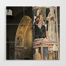 Medieval Religious Paintings, Saint Francis Church, Narni, Italy Wood Wall Art