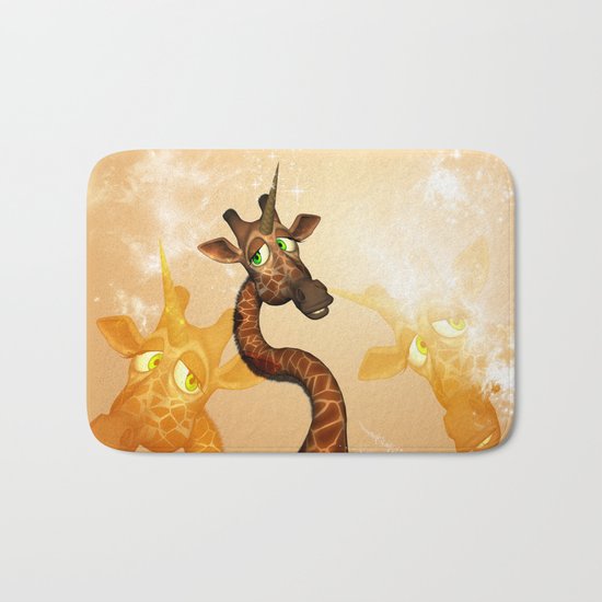 The unicorn Giraffe Bath Mat