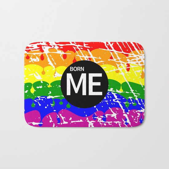 Freedom flag Rainbow Born Me Bath Mat