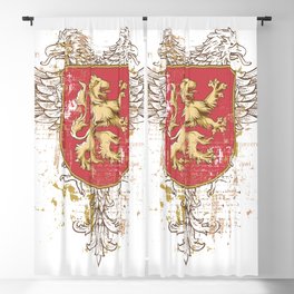 Coat of Arms Shield - Griffin Seal - Crown Lion and the Mark Blackout Curtain