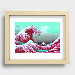 The Great Pink Wave off Kanagawa Recessed Framed Print