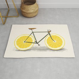 Zest Rug | Curated, Summer, Digital, Ride, Graphicdesign, Bicycle, Vintage, Concept, Illustration, Pop Art 