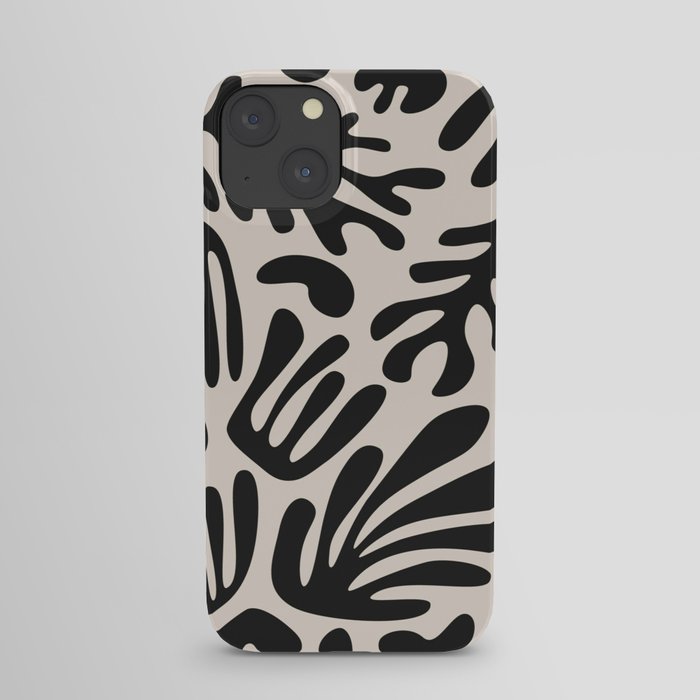 Matisse Cut Outs Ecru Beige Black Mid Century Modern Art iPhone Case
