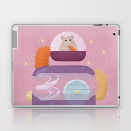 Cute Hamster in Space Cage Laptop Skin