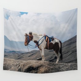 The Horse and the Volcano Wall Tapestry