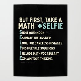 But First Take A Math Selfie For Math Teacher Poster