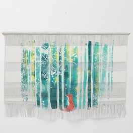 Fox in quiet forest Wall Hanging