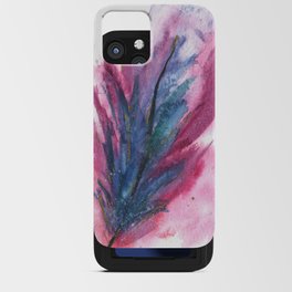 Purple Gold Feather iPhone Card Case
