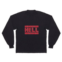 Hell Red Ink Stamp Long Sleeve T-shirt