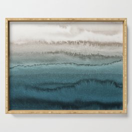 WITHIN THE TIDES - CRASHING WAVES TEAL Serving Tray