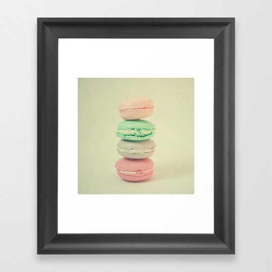 Four Macarons Framed Art Print