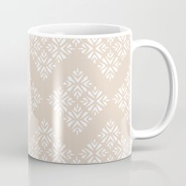 Boho Snowflake Tan and White Mug