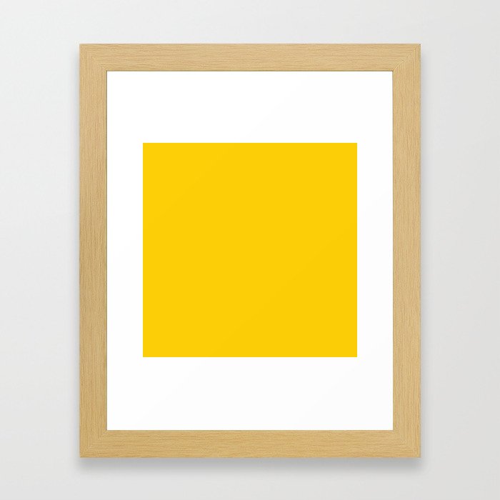 Tangerine Yellow Colour Framed Art Print
