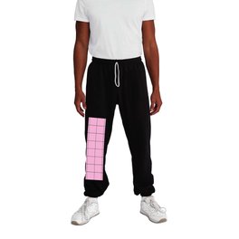 Graph Paper (White & Pink Pattern) Sweatpants