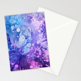 Madeleine - Purple and Blue Mysterious Abstract Art - Details in Pattern - Midnight Vibe Stationery Cards