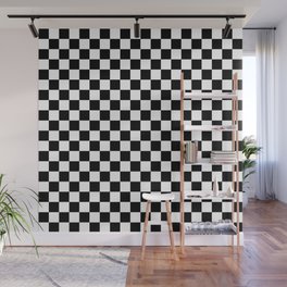 Black and White Chess Digital Print Wall Mural