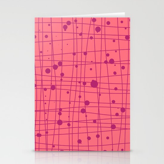Woven Web pink Stationery Cards