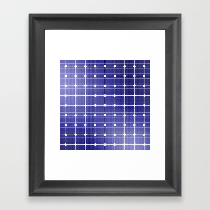 In charge / 3D render of solar panel texture Framed Art Print