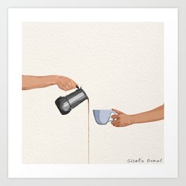 Spilled Coffee Art Print