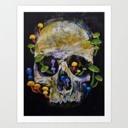 Mushroom Skull Art Print