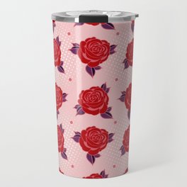 Red Rose Pop Art Travel Mug