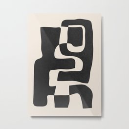 Abstract Art 55 Metal Print | Abstraction, Shape, Thingdesign, Minimalist Art, Geometry, Black And White, Blackandwhite, Watercolor, Mid Century, Minimal 